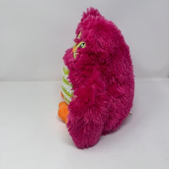 Dan Dee Collector's Choice Owl Plush Pink Green White Chevron Heart Shaped Eyes - Picture 6 of 12